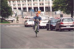 Maciej na rowerze
